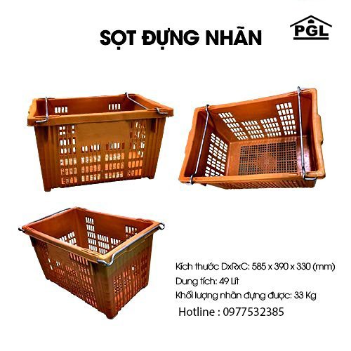 Sọt đựng nhãn màu cam