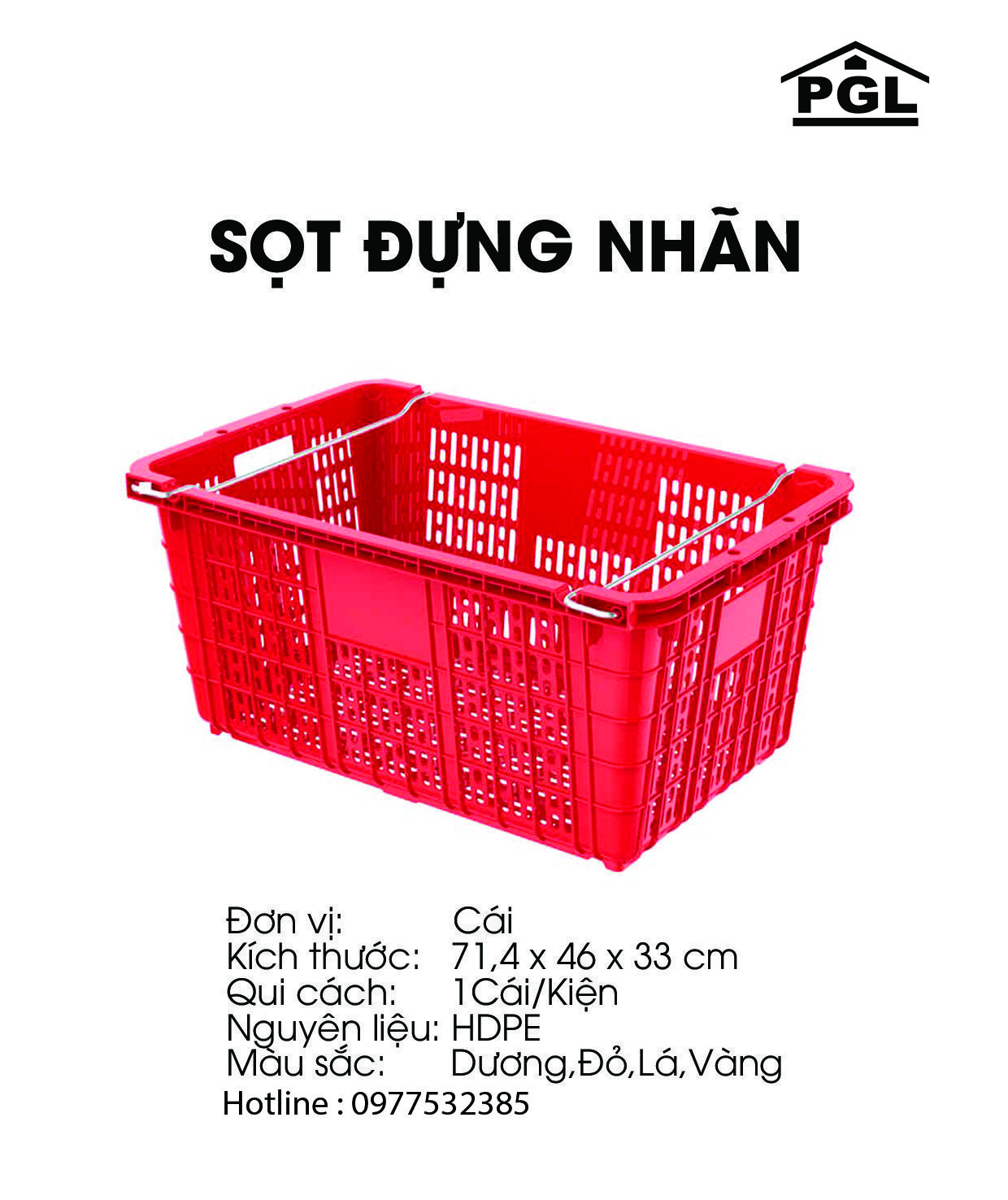 Sọt đựng nhãn màu đỏ