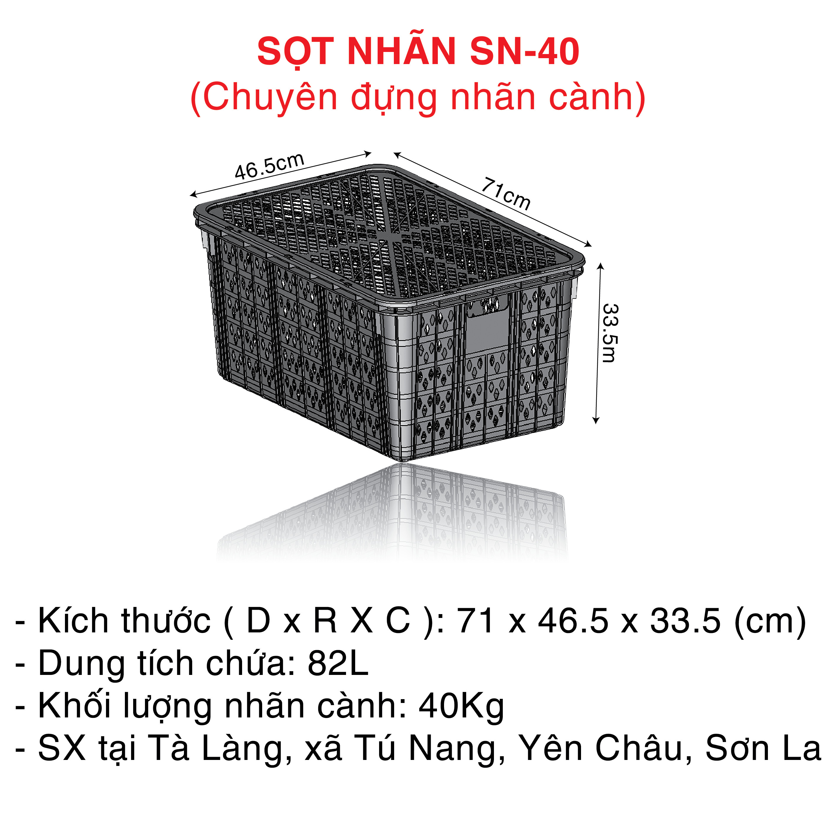 SỌT NHÃN SN 40 ( Chuyên đựng nhãn cành)